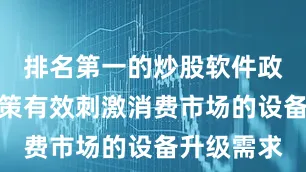 排名第一的炒股软件政府补贴政策有效刺激消费市场的设备升级需求