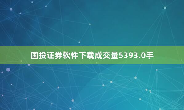 国投证券软件下载成交量5393.0手