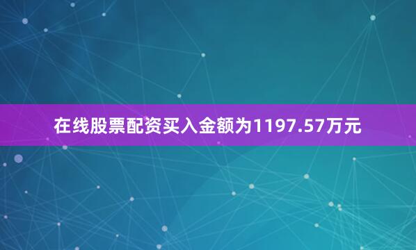 在线股票配资买入金额为1197.57万元